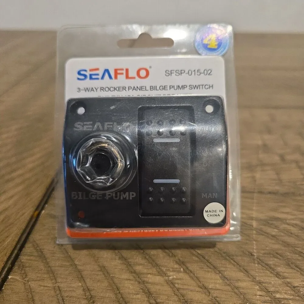 SEAFLO 3-Way Bilge Pump Panel Switch MAN-OFF-AUTO Rocker Switch 12V/24V 15A
